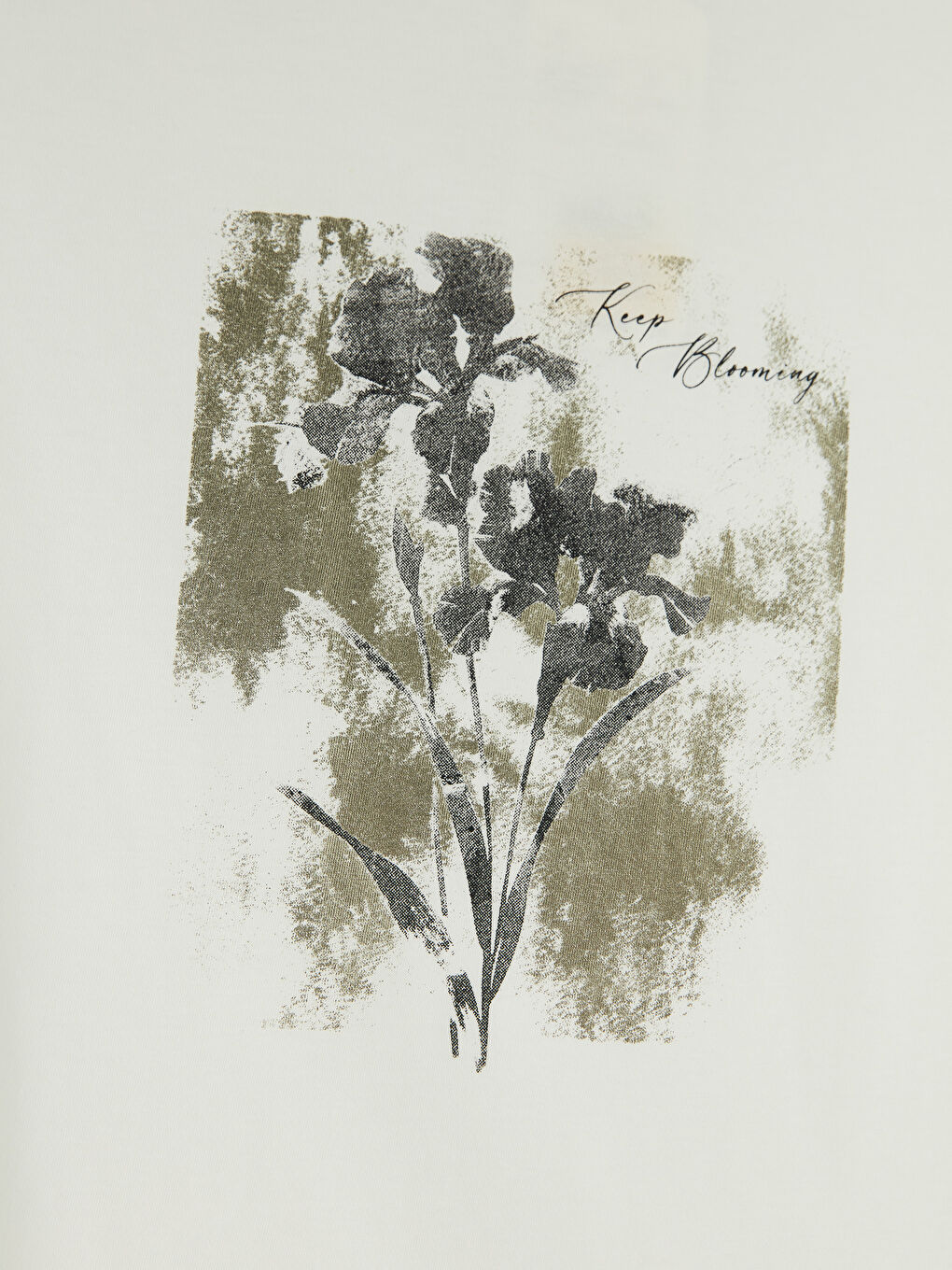 تي شيرت نسائي مطبوع بياقة دائرية-6