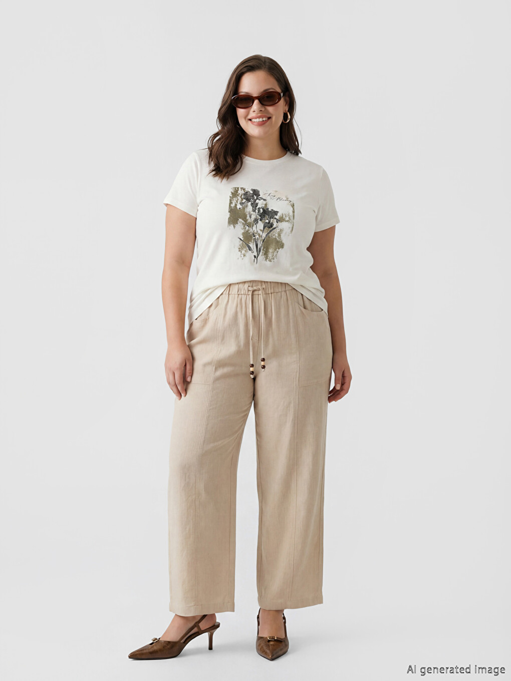 Crew Neck Printed Women's T-Shirt-5