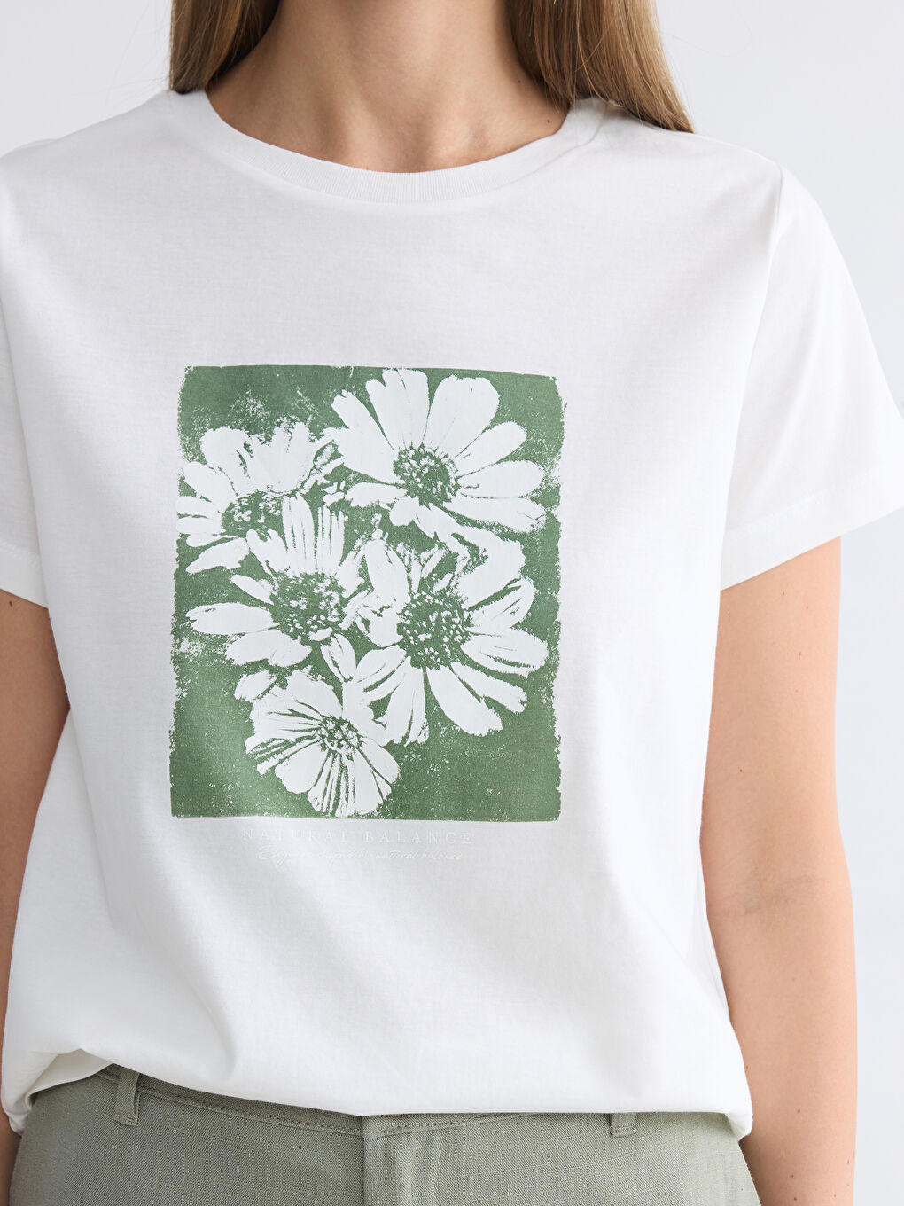 Crew Neck Printed Women's T-Shirt-2