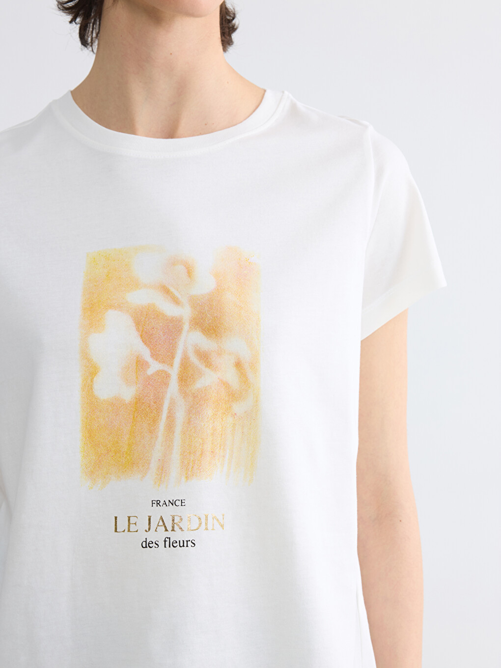 Crew Neck Printed Women's T-Shirt-2