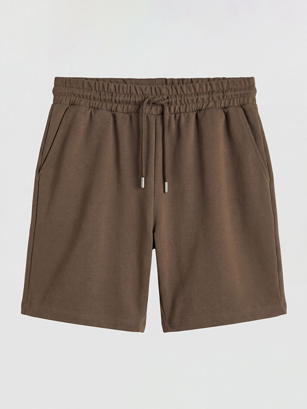 Kahverengi Beli Lastikli Kadın Şort