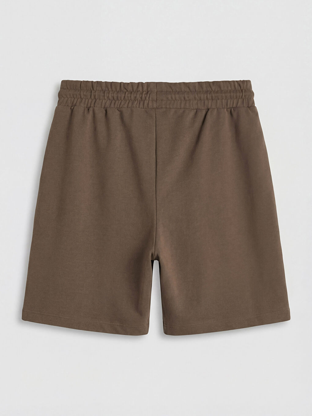 Kahverengi Beli Lastikli Kadın Şort-1