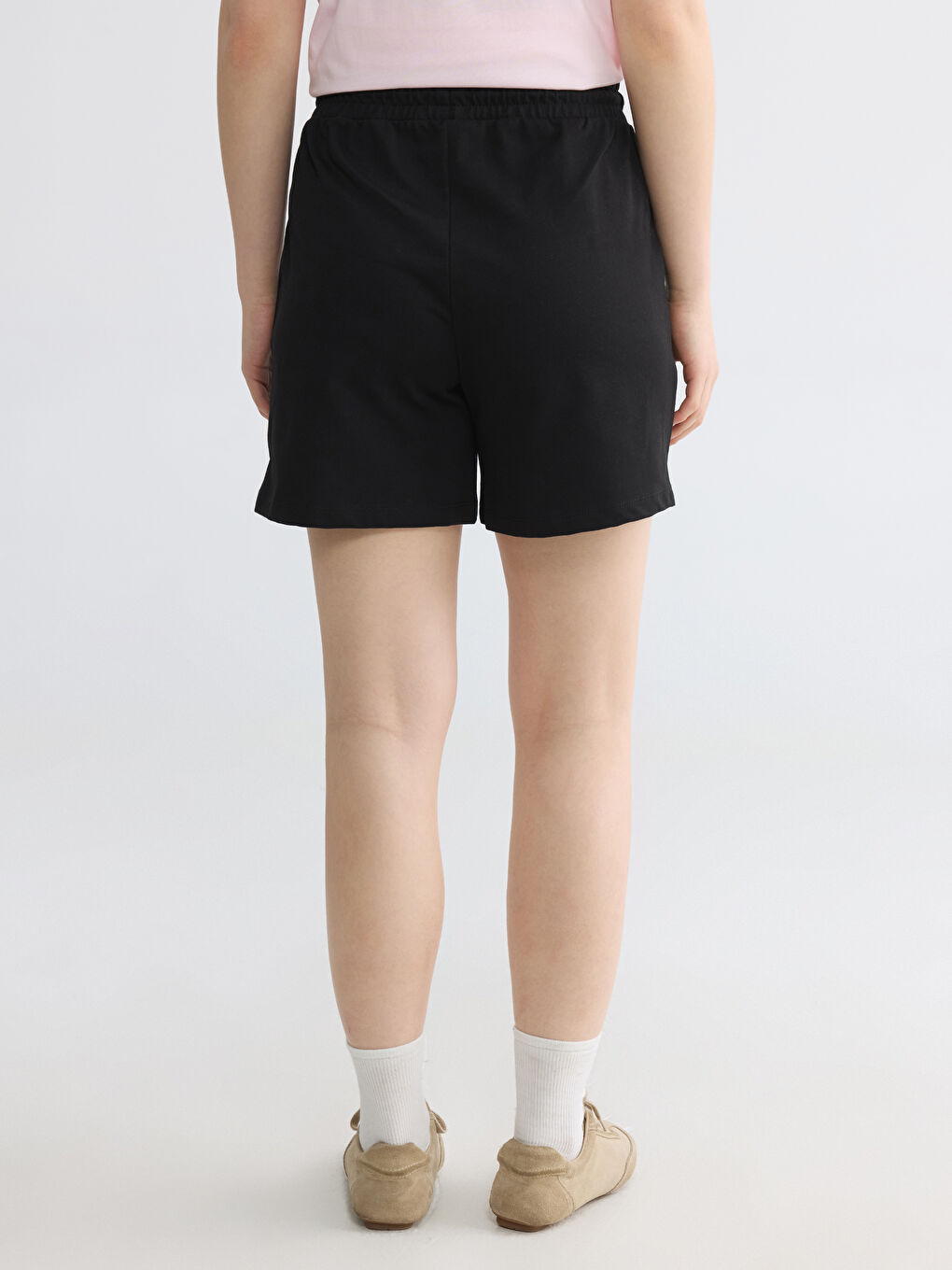 Elastic Waist Women's Shorts-3