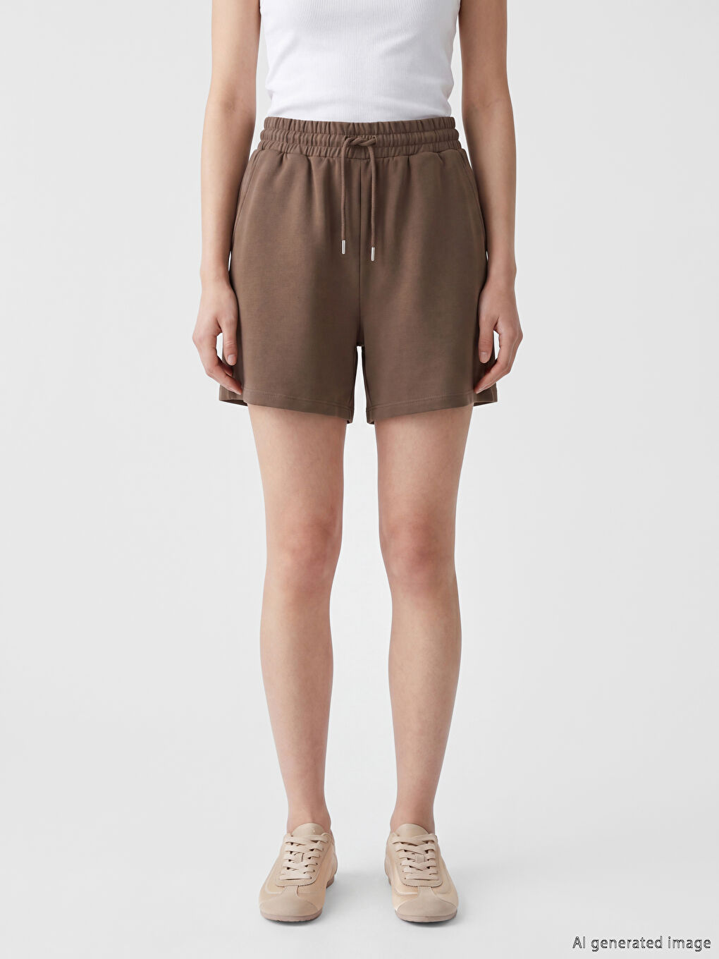 Elastic Waist Women's Shorts-1