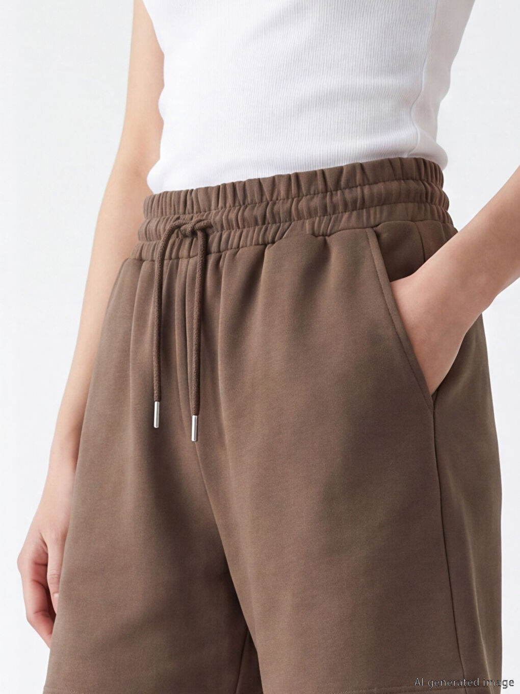 Elastic Waist Women's Shorts-2