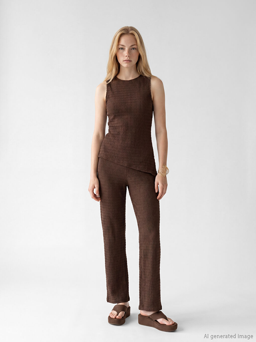 Crew Neck Asymmetric Cut Blouse-1
