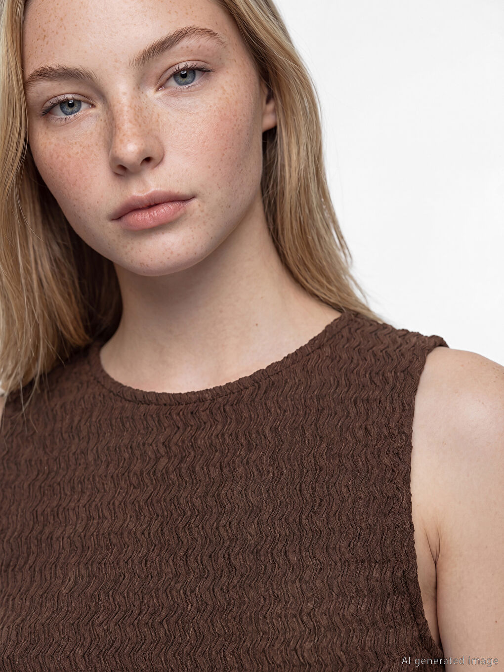 Crew Neck Asymmetric Cut Blouse-2
