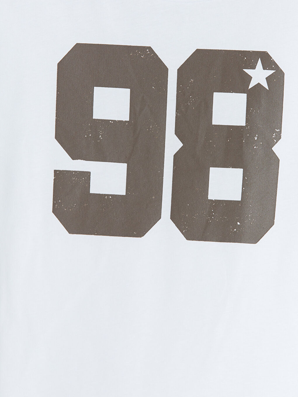 Beyaz Kayık Yaka Baskılı Kadın Tişört-2