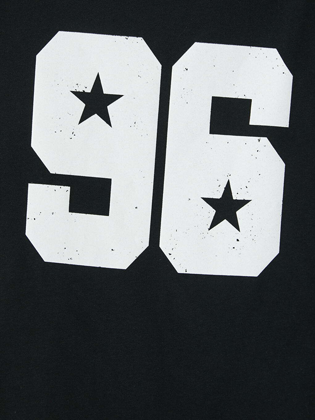 Siyah Kayık Yaka Baskılı Kadın Tişört-6