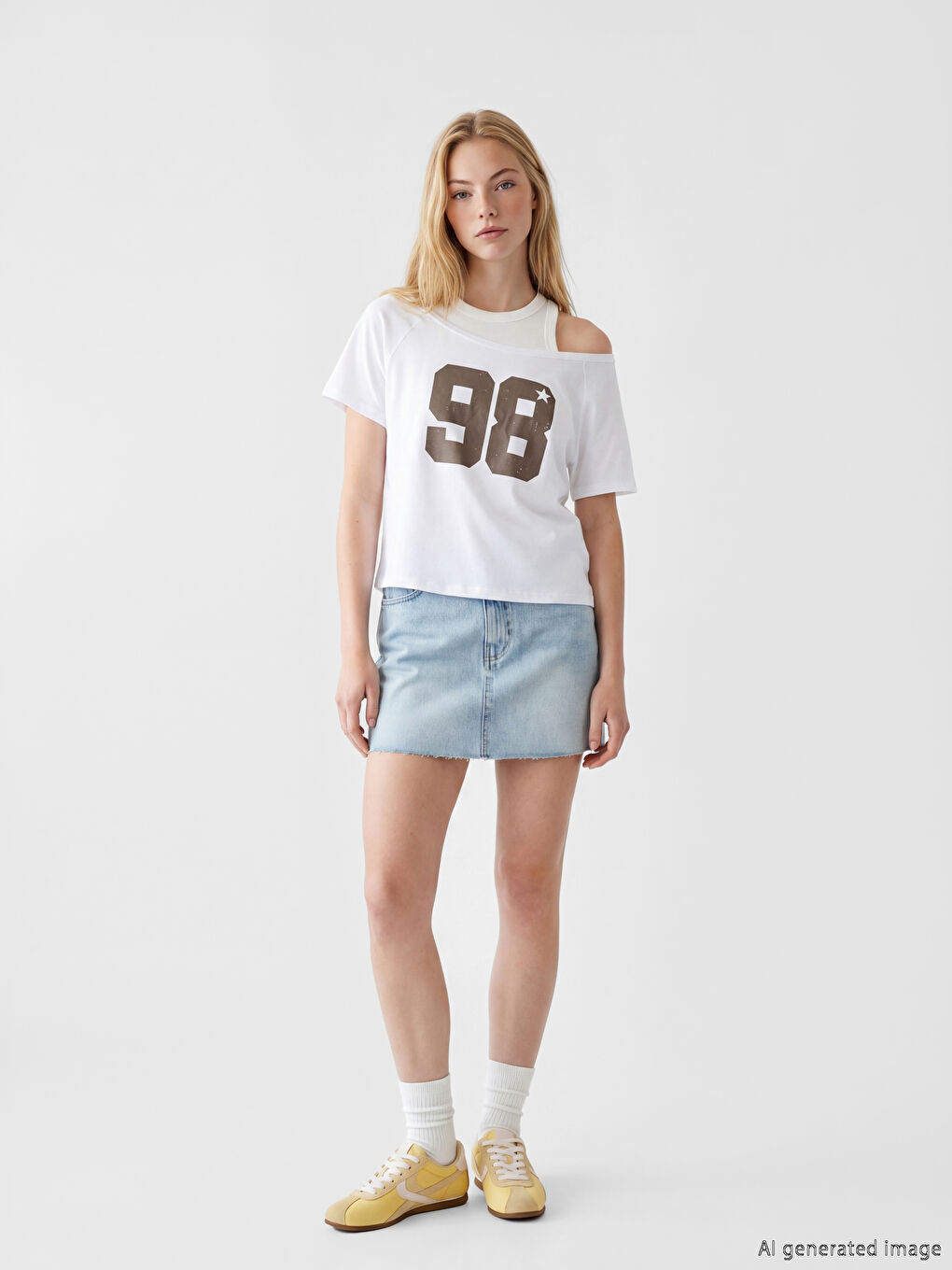 Žena BIJELA Majica kratkih rukava-1