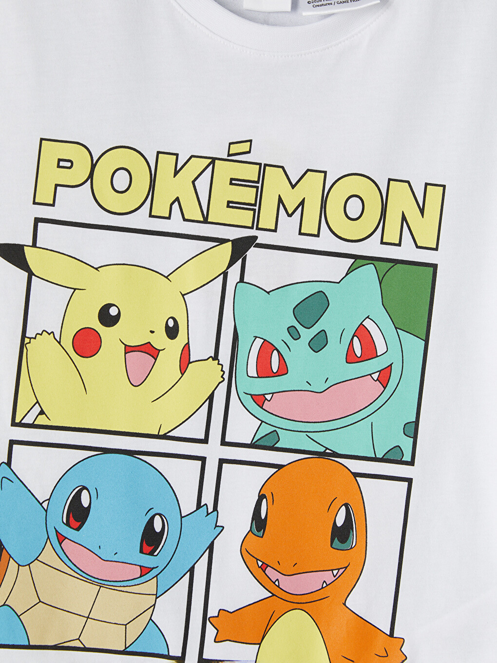 Beyaz Pokémon Baskılı Erkek Çocuk Şortlu Pijama Takımı-2