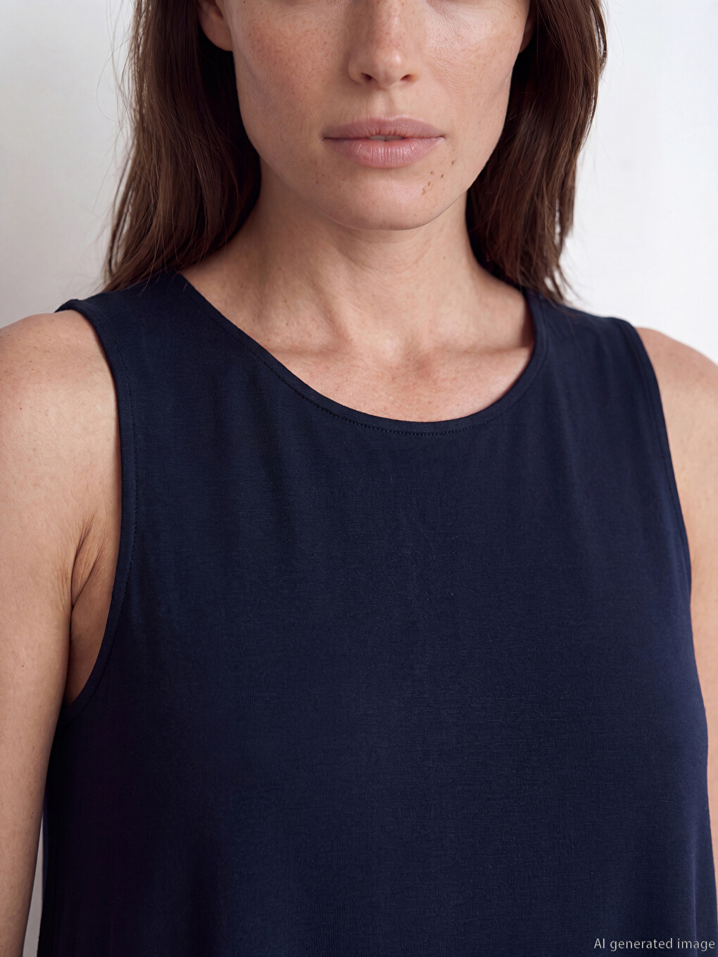 Crew Neck A-line Dress-2
