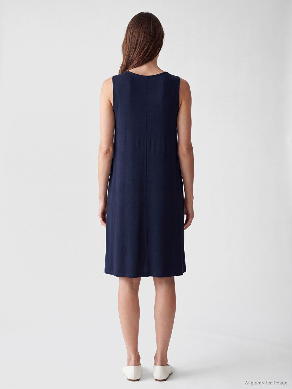 Crew Neck A-line Dress-3