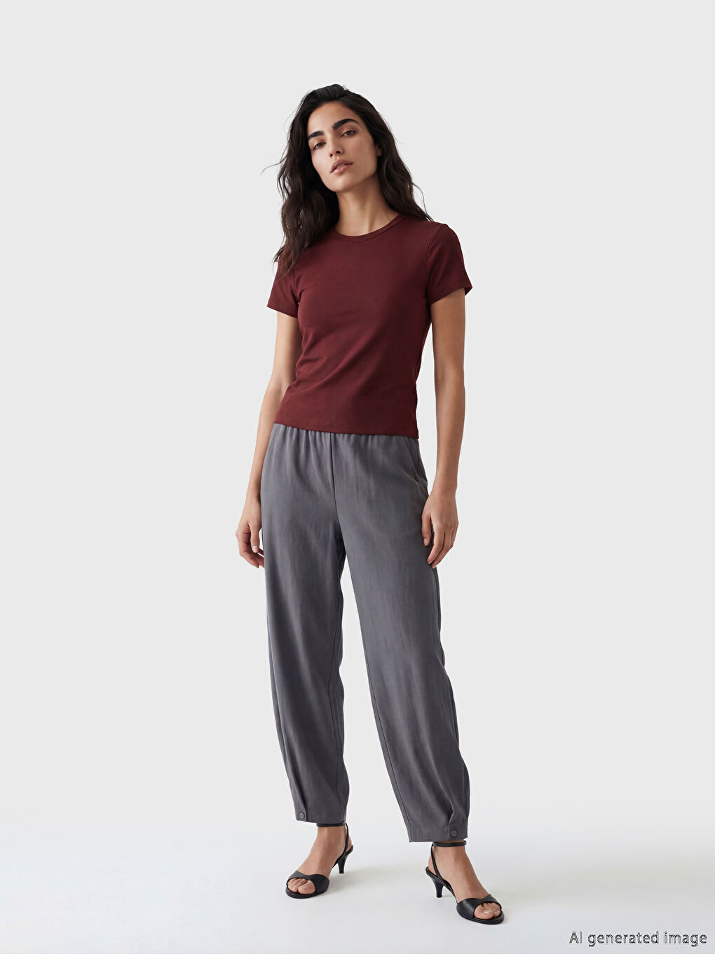 Ženska majica sa okruglim izrezom-1