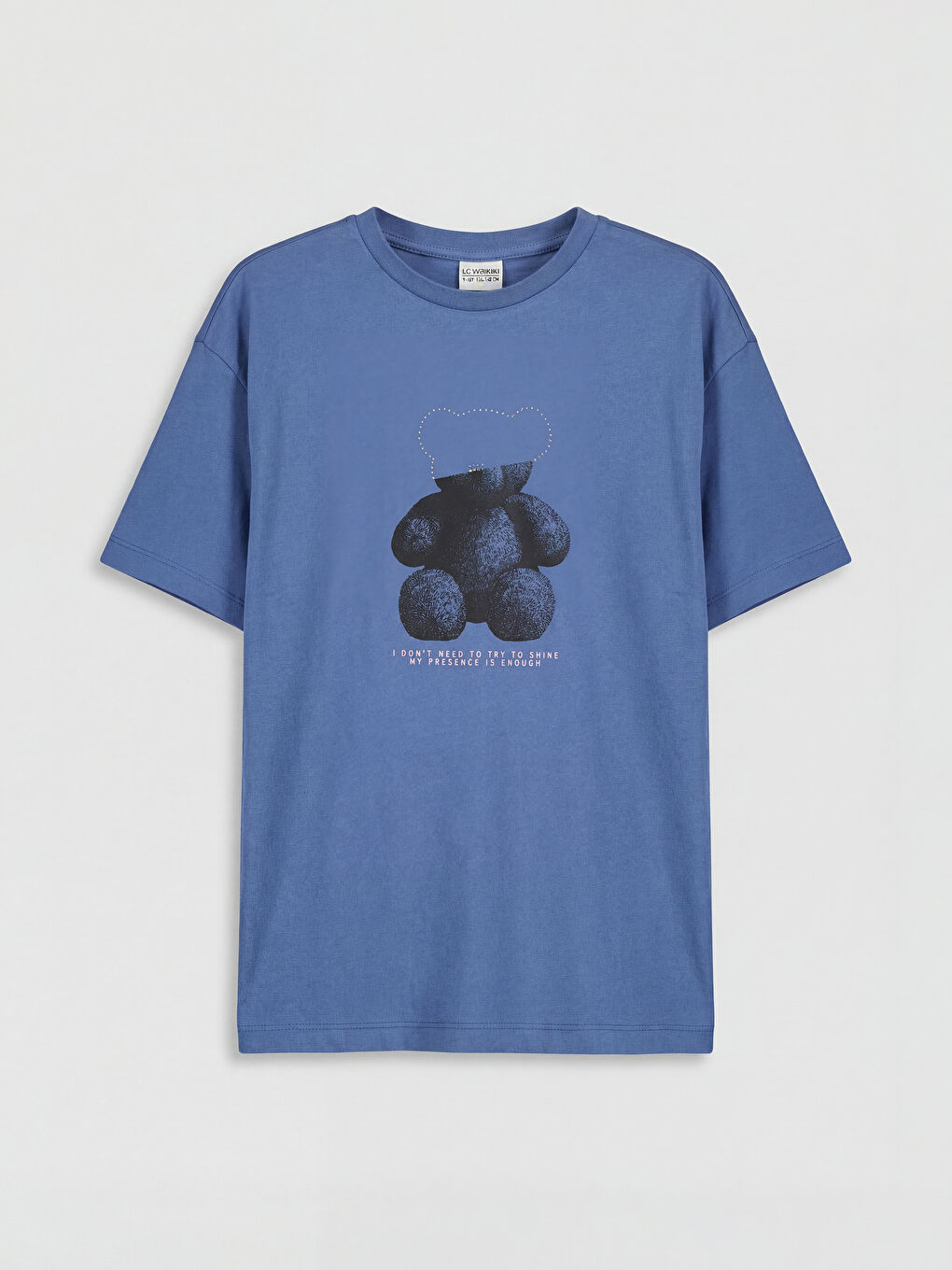 Mavi Baskılı Kız Çocuk Tişört