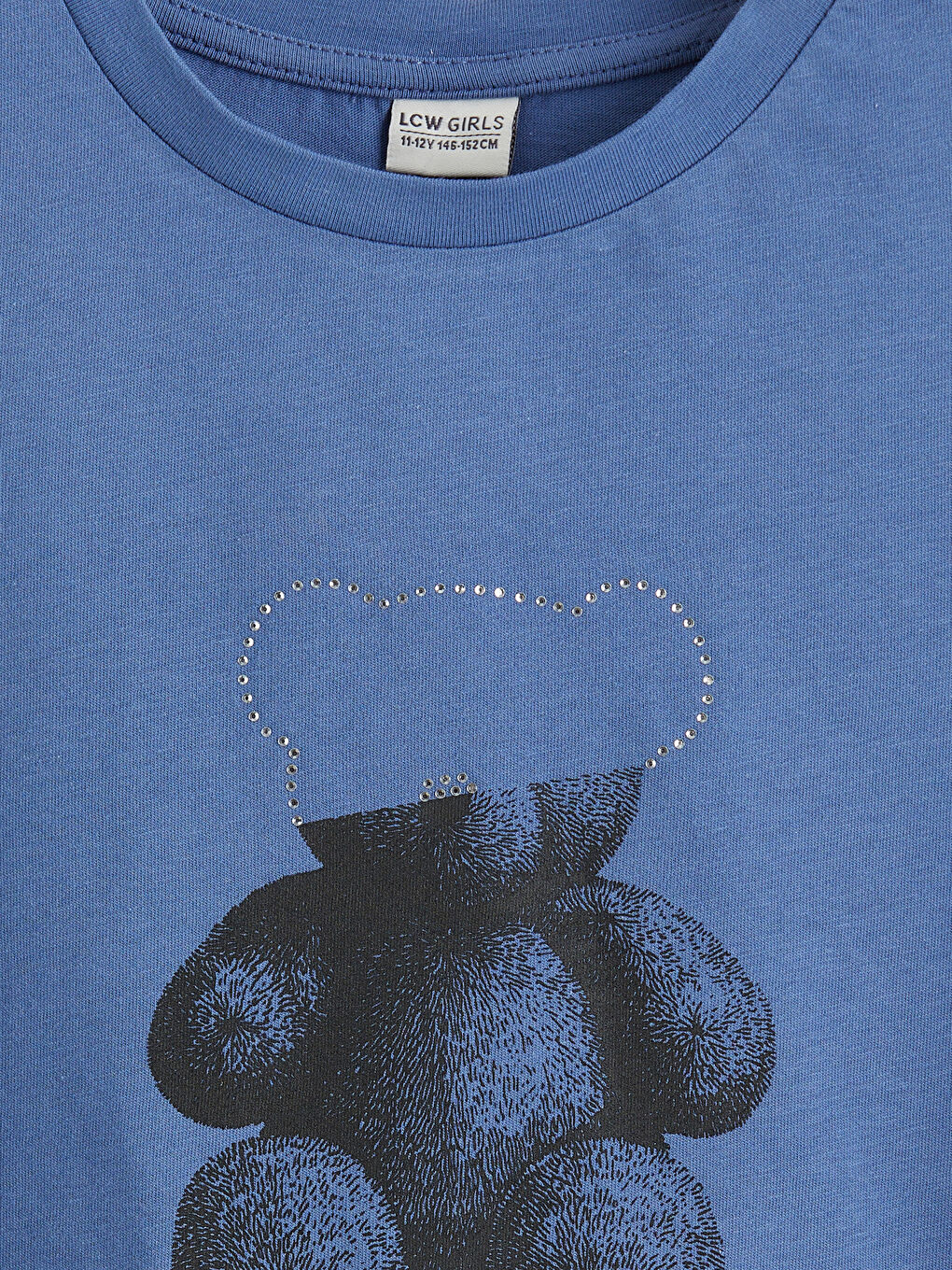 Mavi Baskılı Kız Çocuk Tişört-2