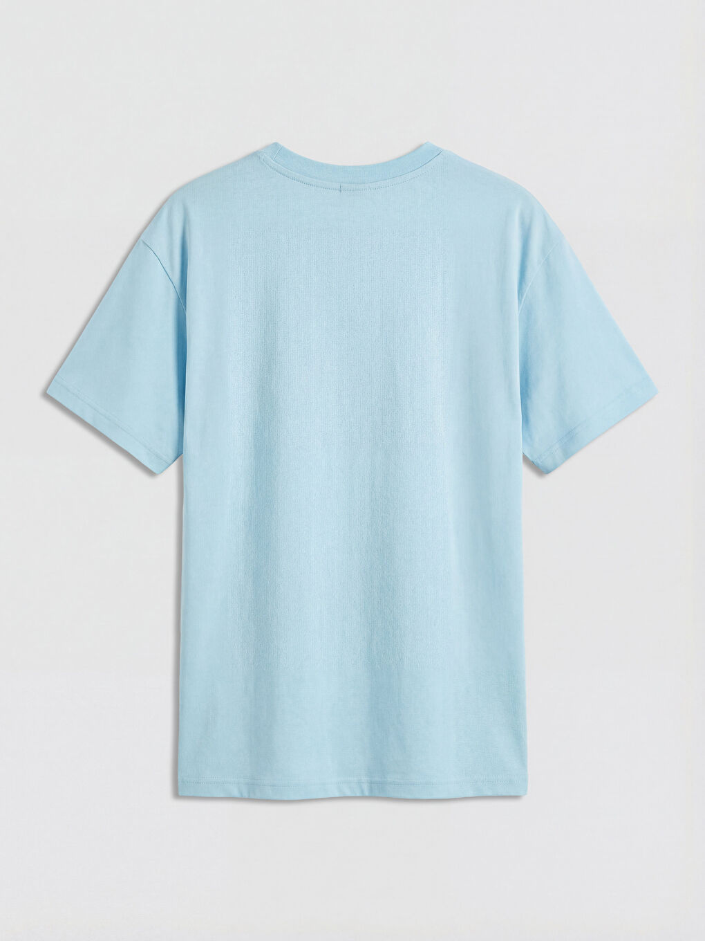 Mavi Bisiklet Yaka Taş Baskılı Kız Çocuk Tişört-1