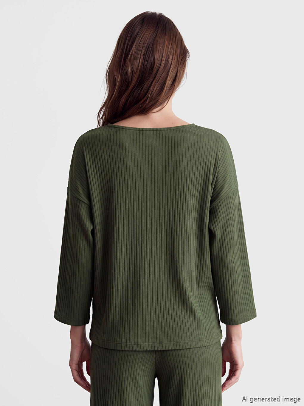 Crew Neck Side Tie Blouse-3