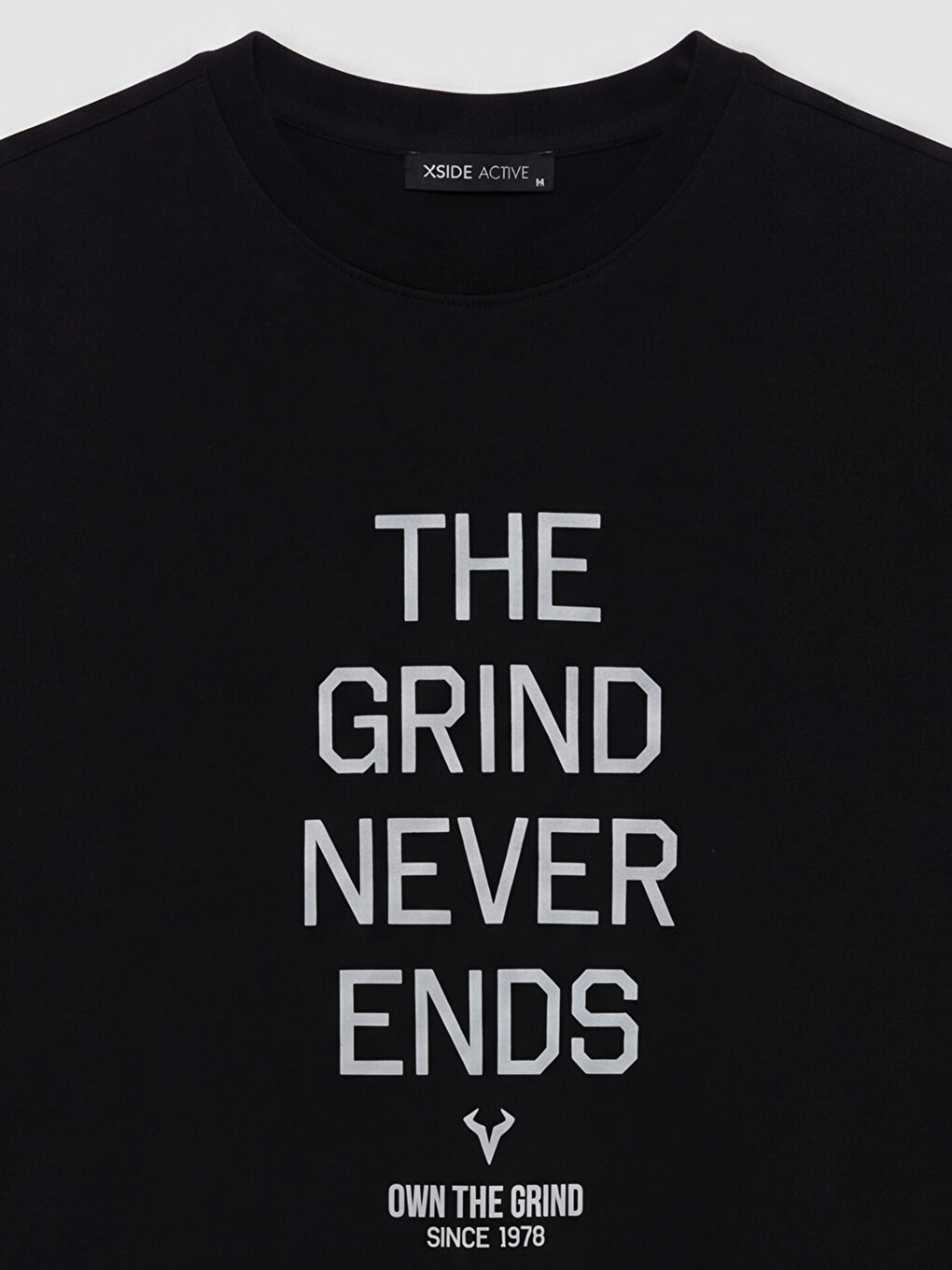 Siyah Bisiklet Yaka Baskılı Erkek Kolsuz Tişört-2