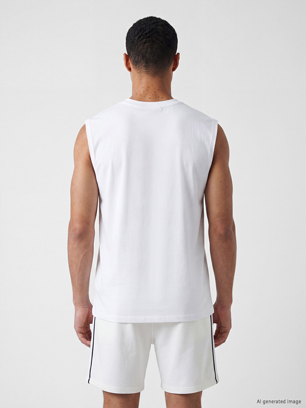 Crew Neck Printed Men's Sleeveless T-Shirt-3