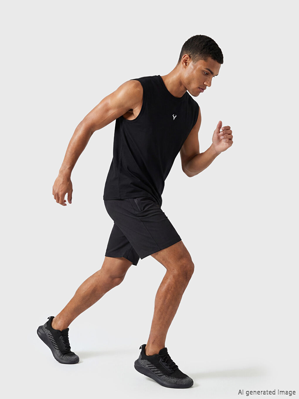 Ärmelloses T-Shirt mit Rundhalsausschnitt für Herren-1