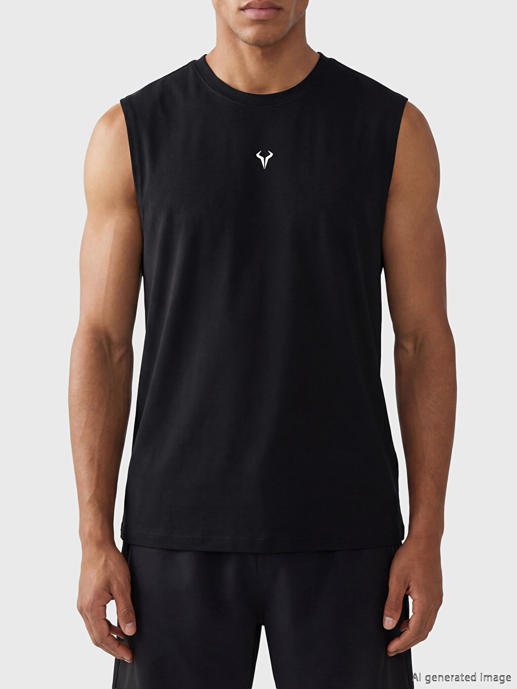 Ärmelloses T-Shirt mit Rundhalsausschnitt für Herren-2