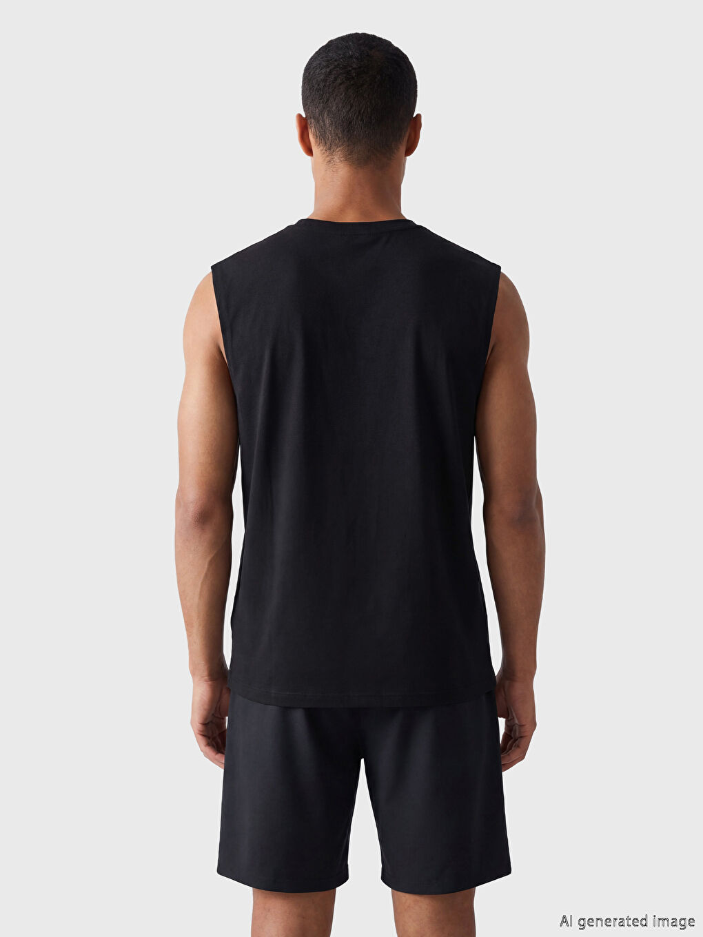 Ärmelloses T-Shirt mit Rundhalsausschnitt für Herren-3