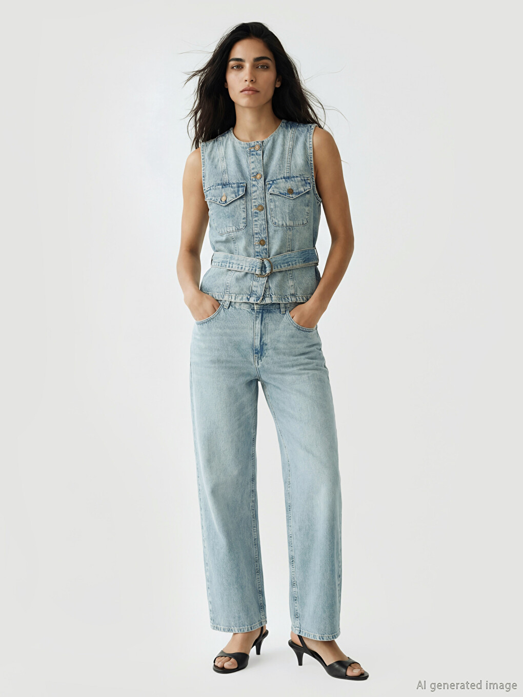 İndigo Straight Fit Kadın Jean Pantolon