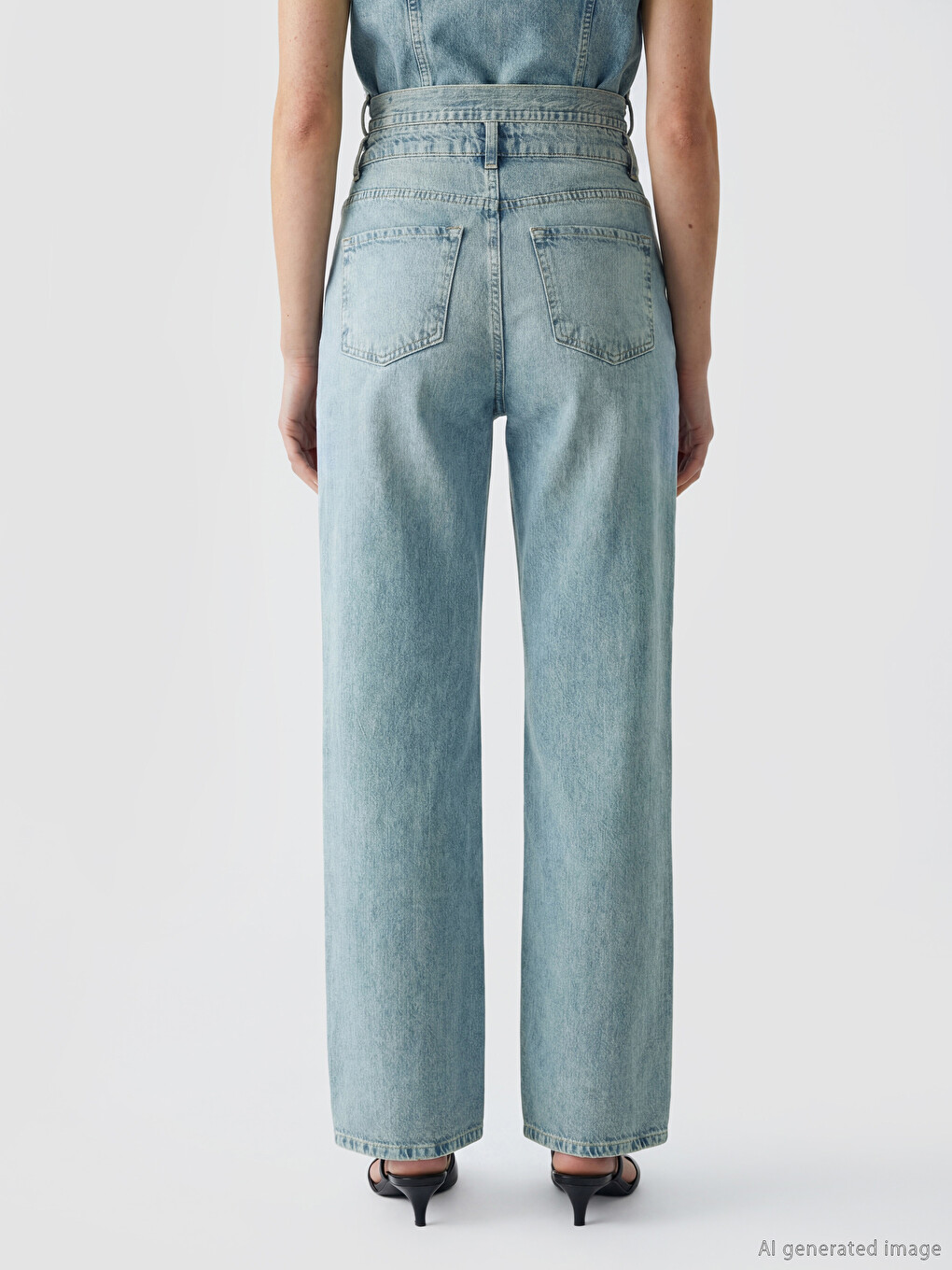 İndigo Straight Fit Kadın Jean Pantolon-2