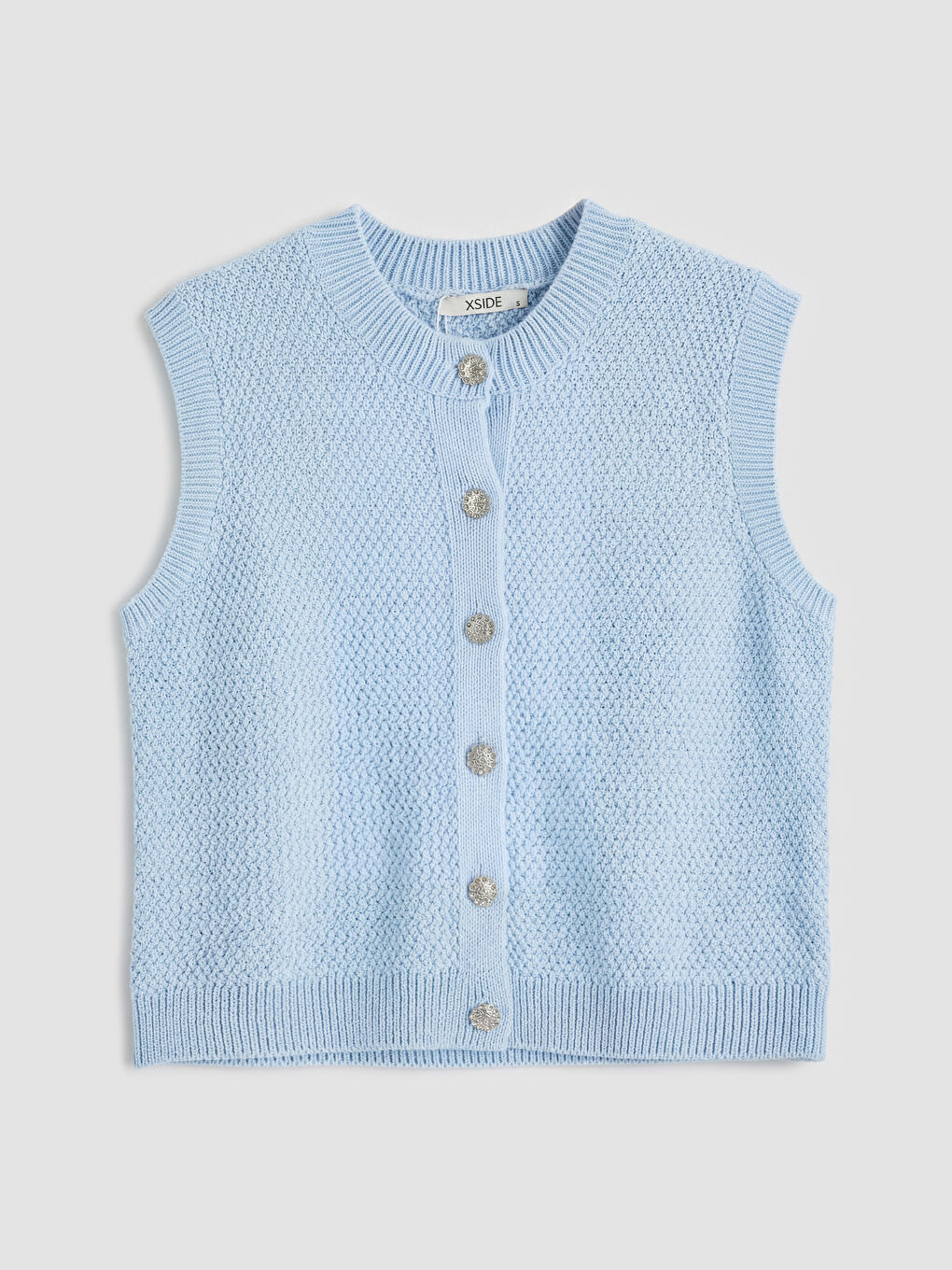 Mavi Bisiklet Yaka Kadın Triko Yelek