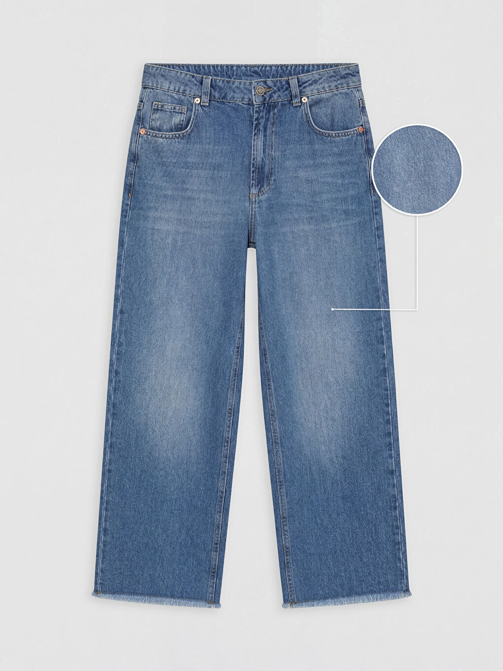 İndigo Barrel Fit Kadın Jean Pantolon