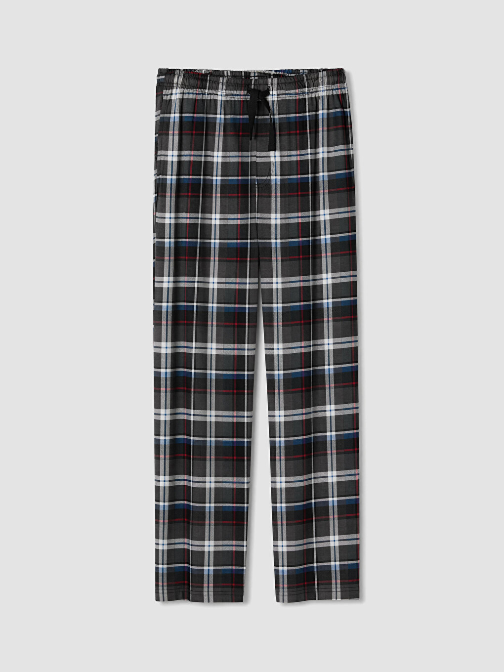 Siyah Regular Fit Ekose Erkek Pijama Altı