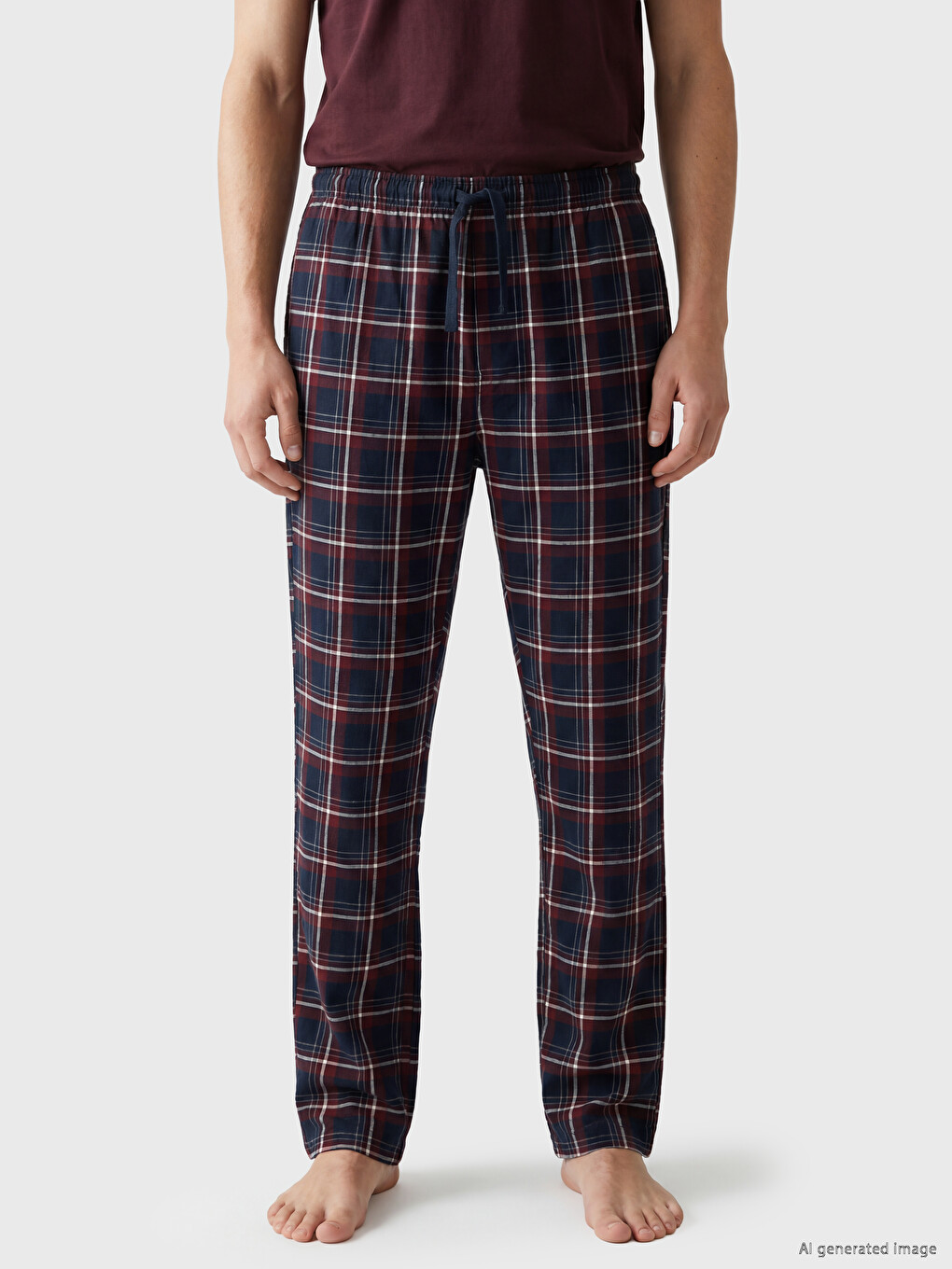 Regular Fit Plaid Men's Pyjamas Bottoms