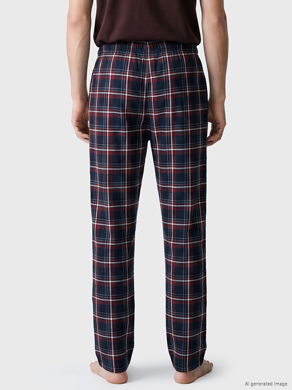 Regular Fit Plaid Men's Pyjamas Bottoms-3