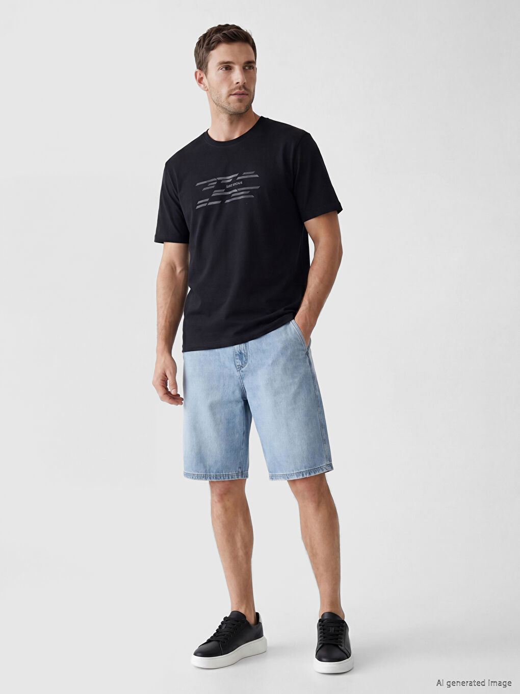 Crew Neck Printed Men's Jersey T-Shirt-1