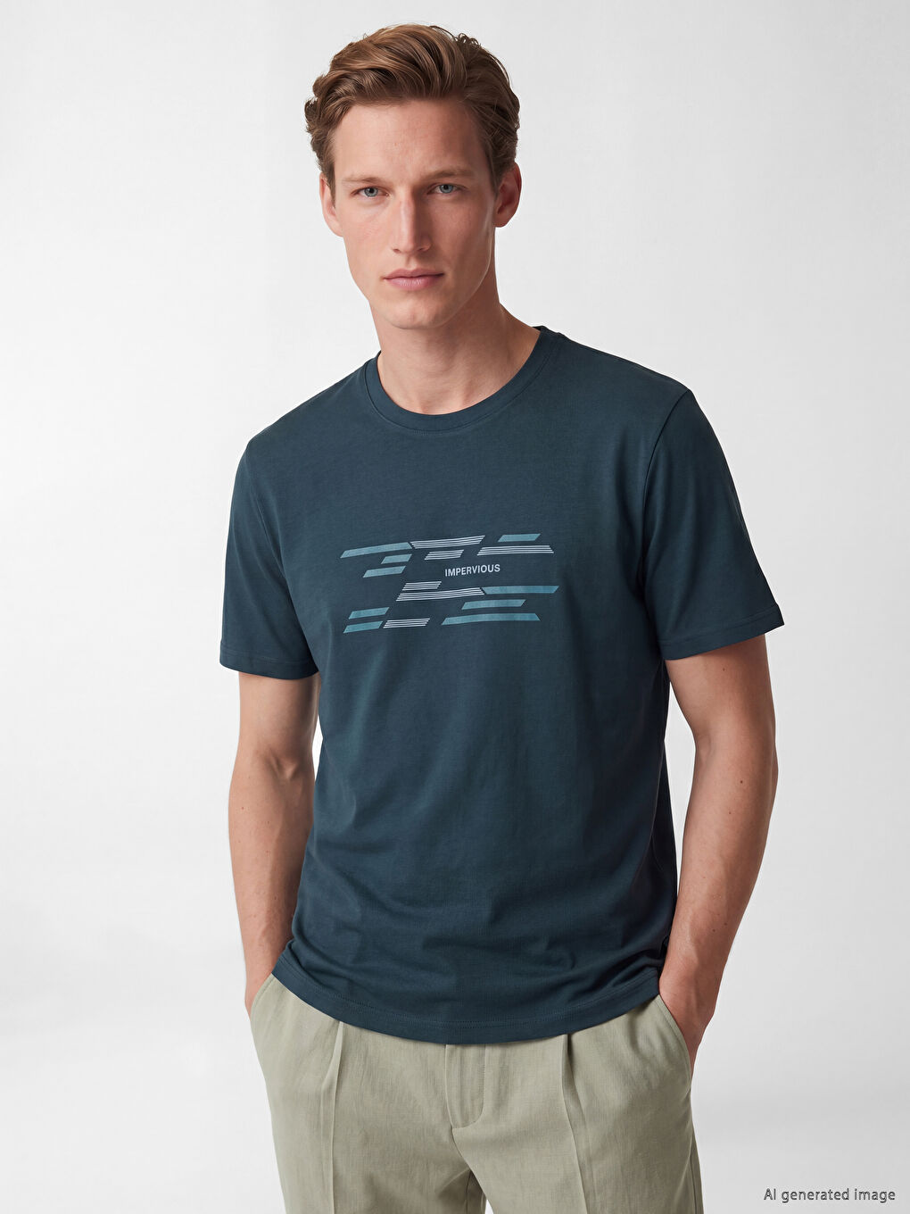 Crew Neck Printed Men's Jersey T-Shirt