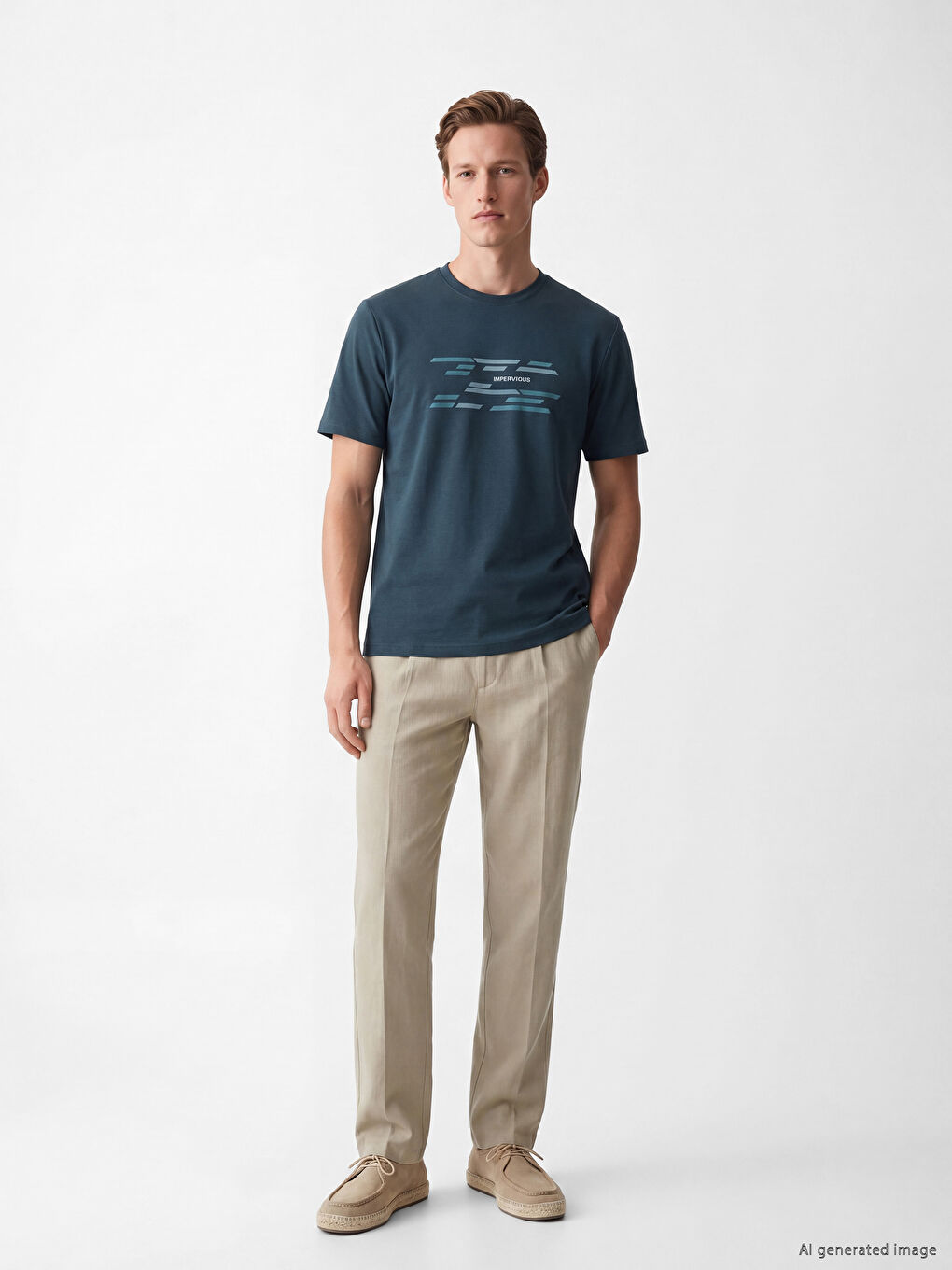 Crew Neck Printed Men's Jersey T-Shirt-1