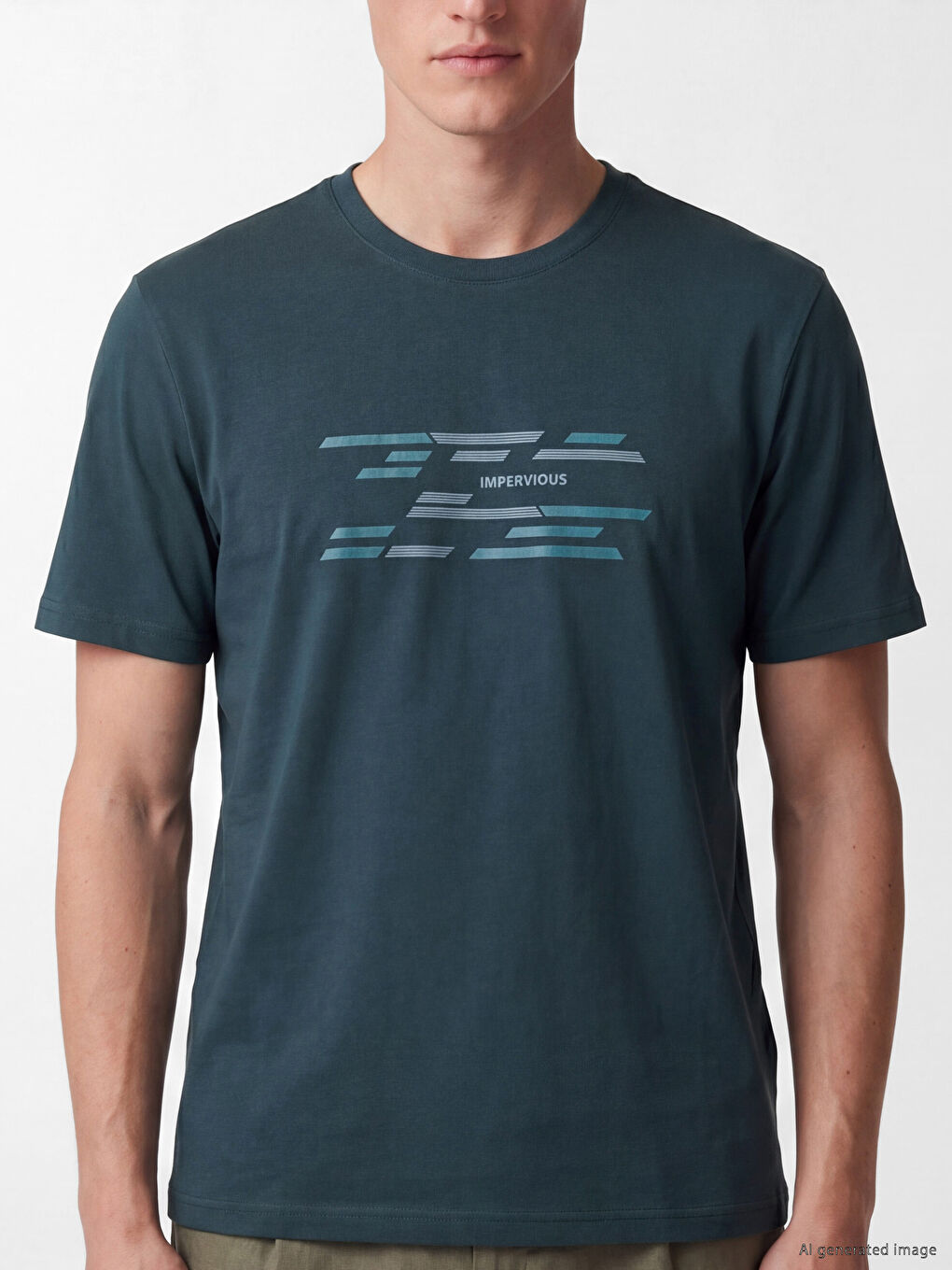 Crew Neck Printed Men's Jersey T-Shirt-2