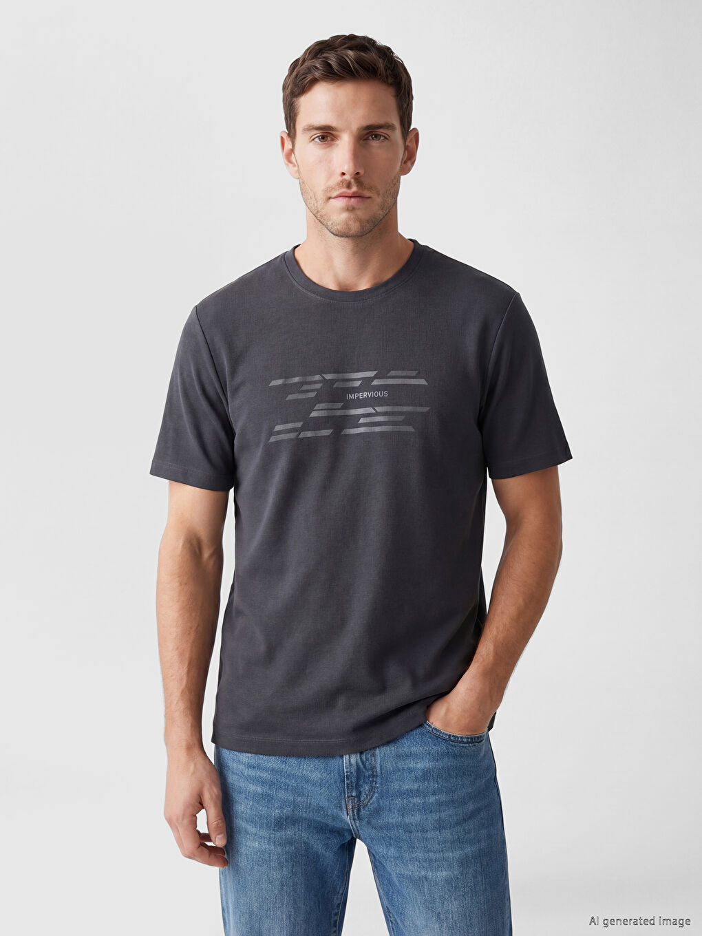 Crew Neck Printed Men's Jersey T-Shirt
