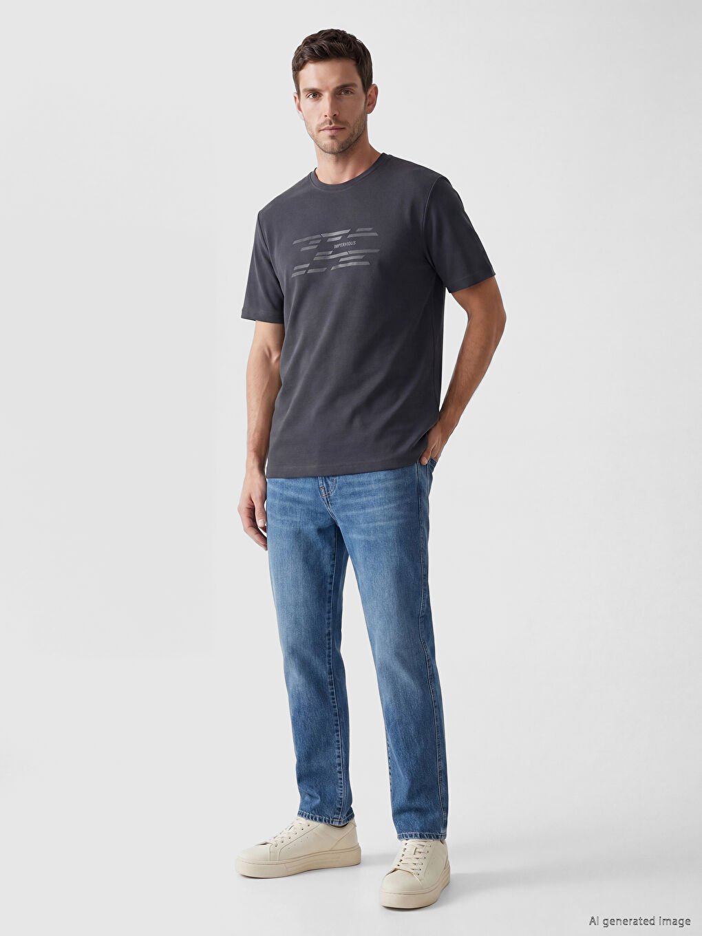 Crew Neck Printed Men's Jersey T-Shirt-1