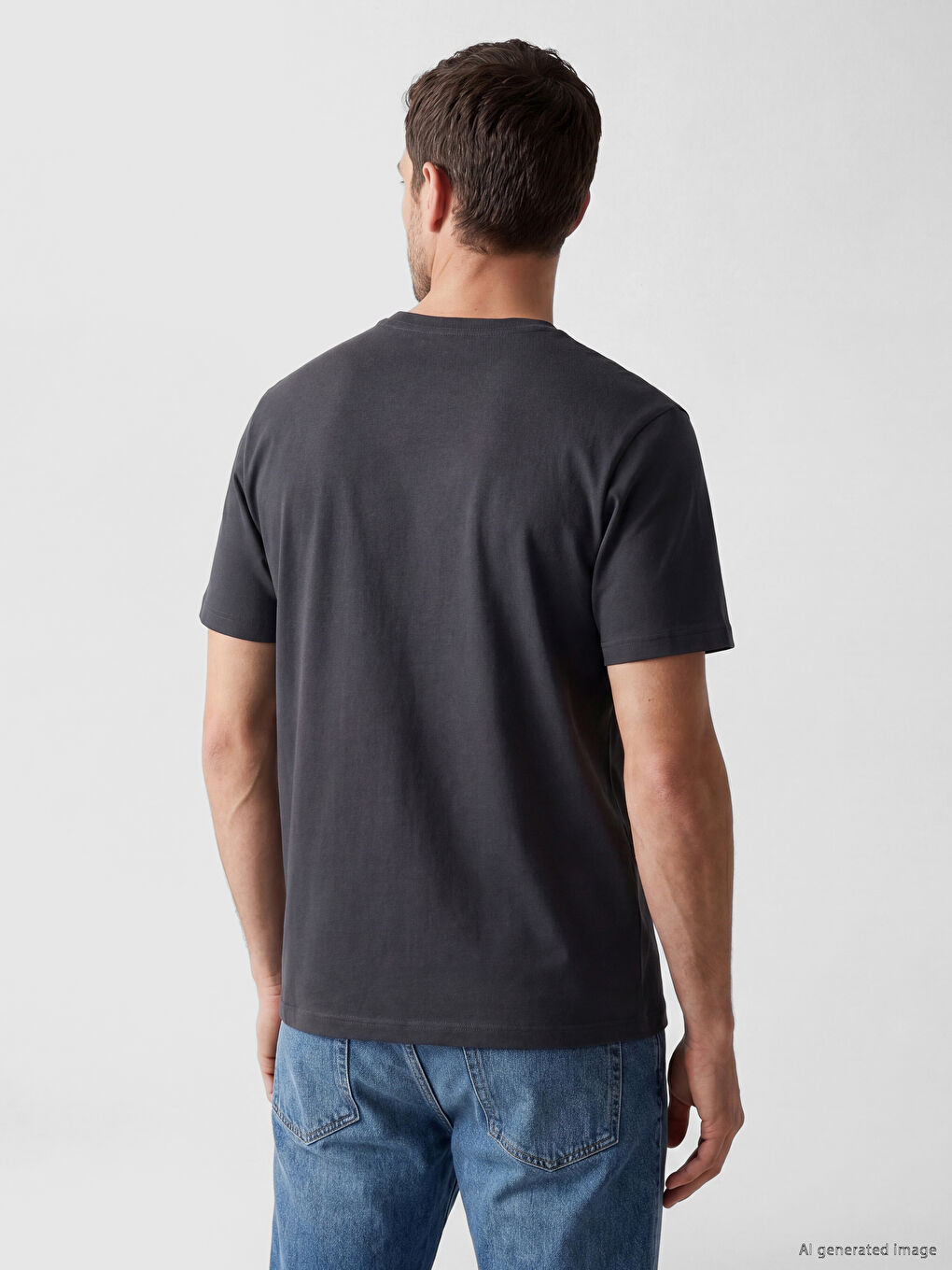 Crew Neck Printed Men's Jersey T-Shirt-2