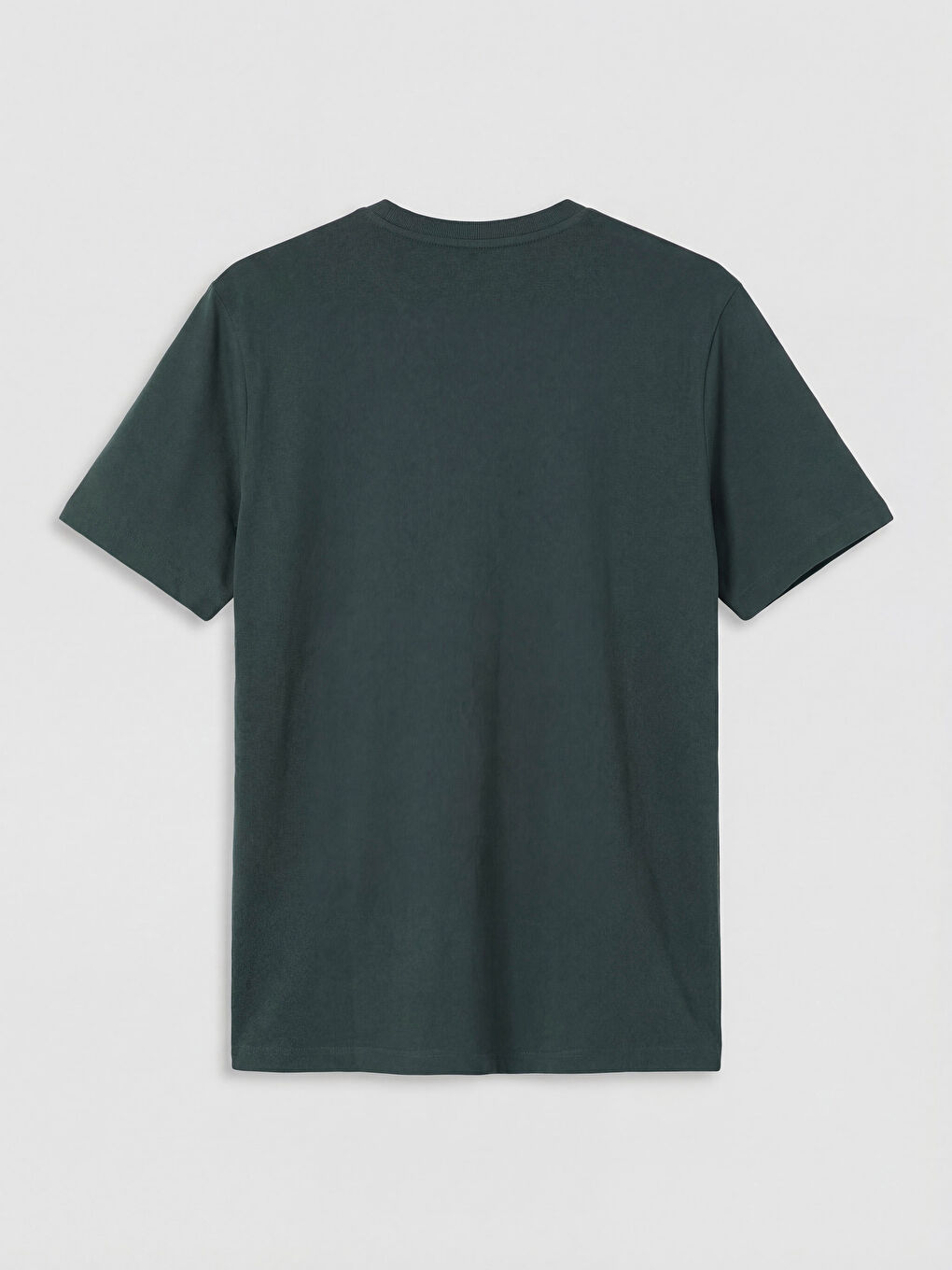 Yeşil Bisiklet Yaka Slogan Baskılı Erkek Tişört-1