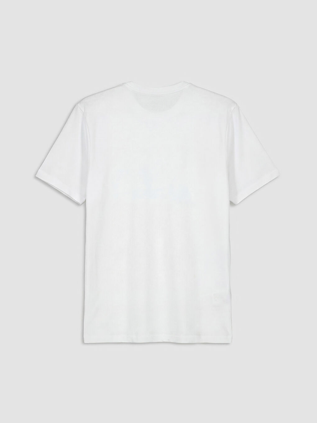 Beyaz Bisiklet Yaka Atatürk Baskılı Erkek Tişört-1