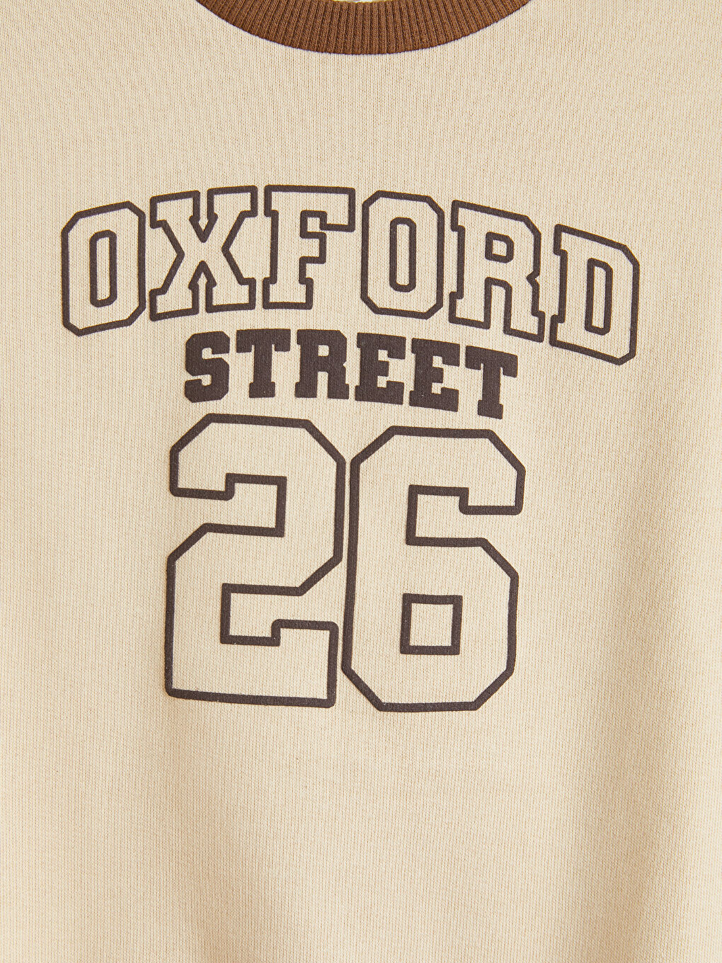 Bej Bisiklet Yaka Baskılı Erkek Bebek Sweatshirt-2