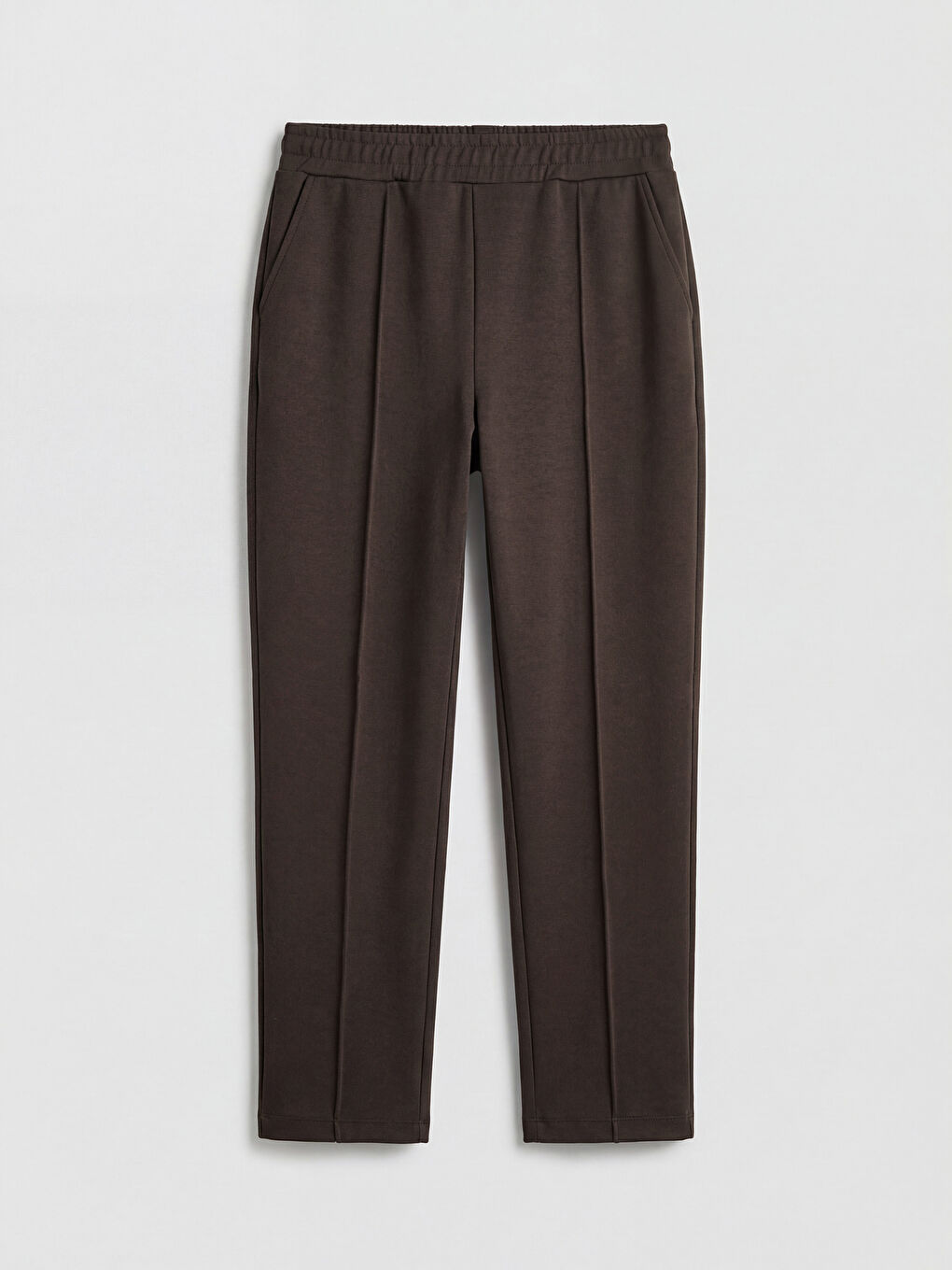 Kahverengi Beli Lastikli Kadın Pantolon