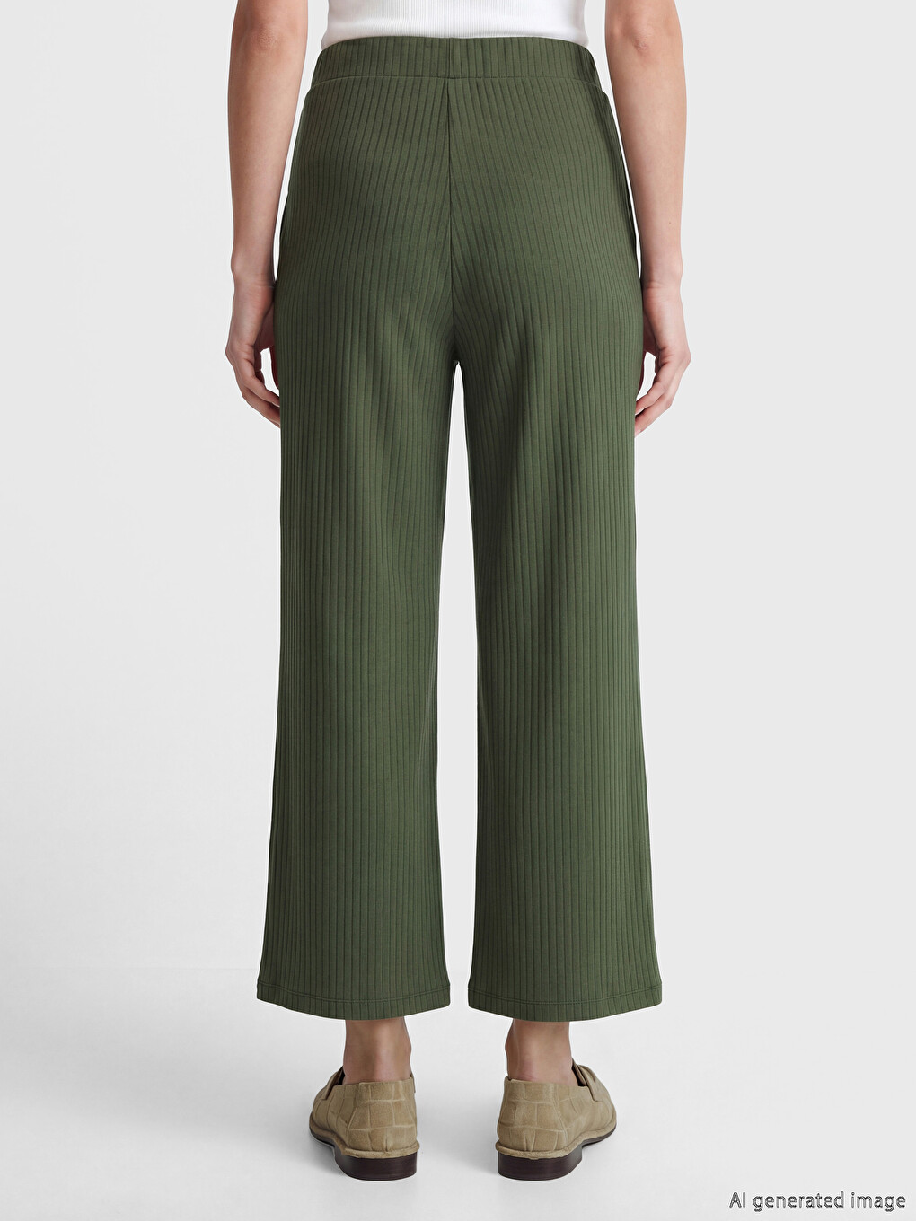 Loose Fit Striped Women's Trousers-3