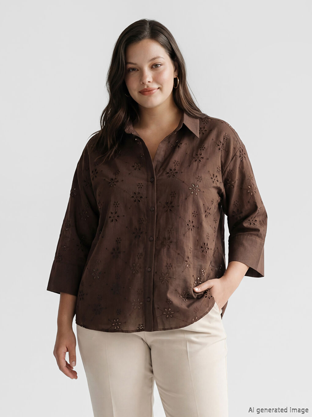 Rupičasta prevelika ženska košulja