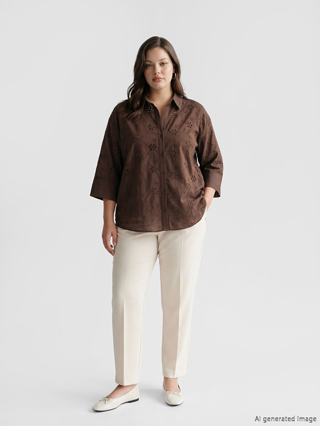 Rupičasta prevelika ženska košulja-1