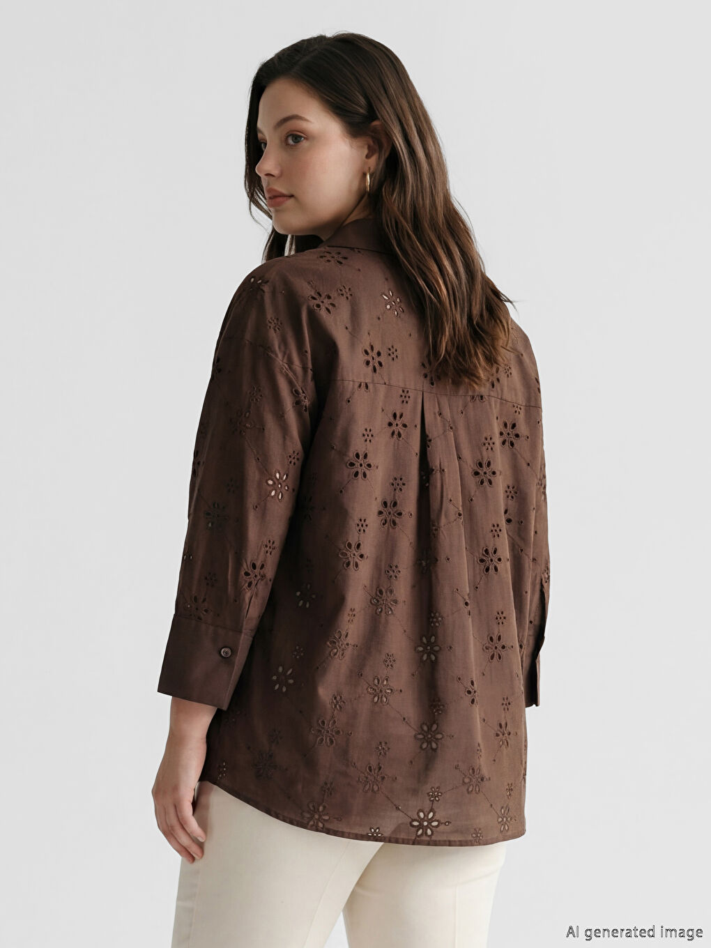 Rupičasta prevelika ženska košulja-2