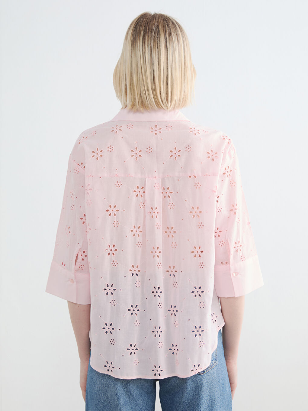 Rupičasta prevelika ženska košulja-3